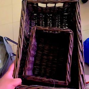 2 wicker baskets